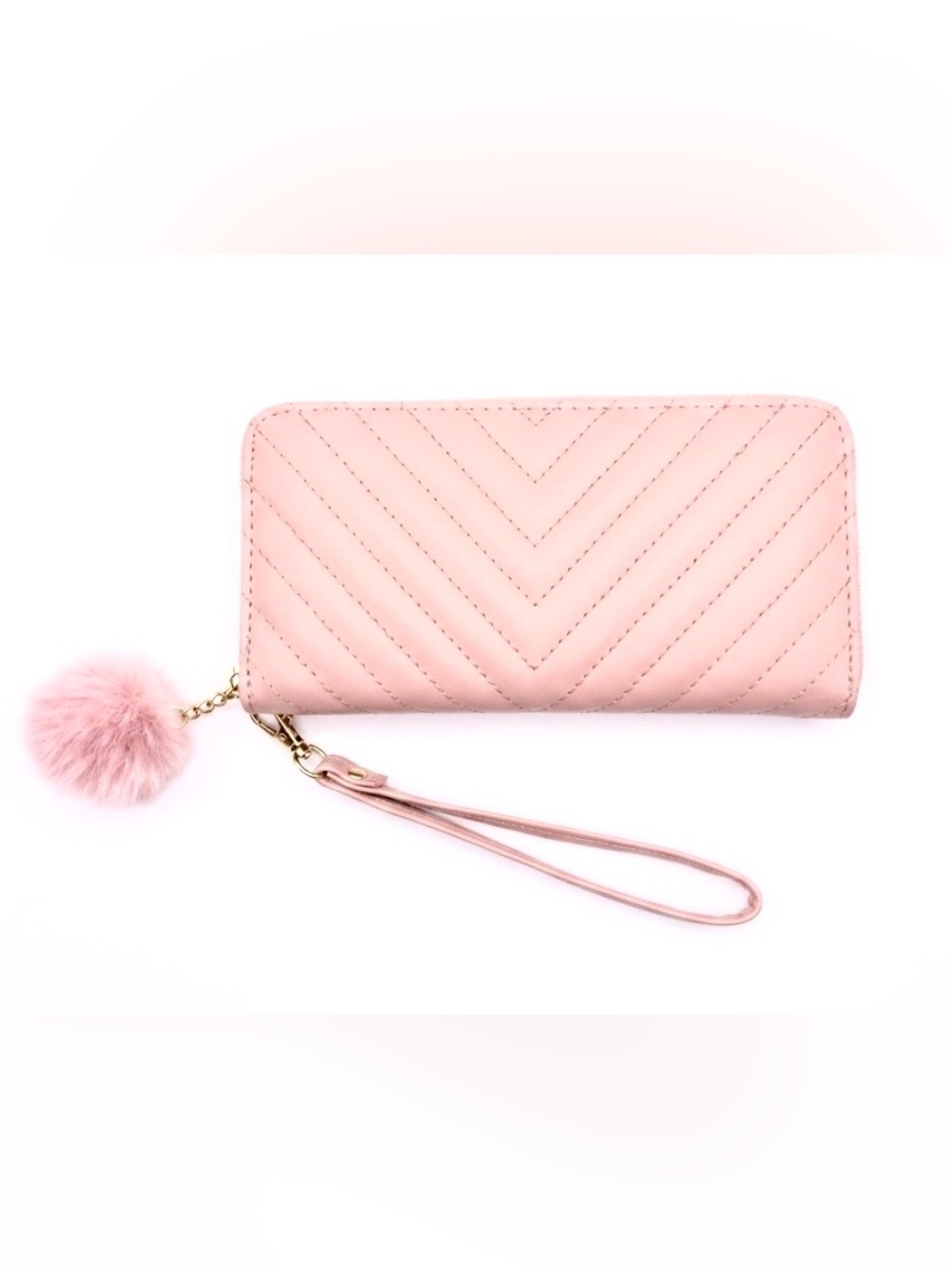 PINK QUILTED WRISTLET